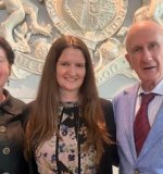 Newly admitted solicitor Lauren Bicknell (centre) with her mover Jo-Anne Bragg and father Geoff. Photos: Supplied