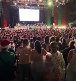 The Pub Choir had tunes ringing out across Brisbane at its annual Christmas fundraiser for the Women's Legal Service Queensland. Photos: Supplied