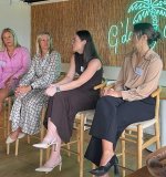 Local practitioners Dianna Worrell, Mala Heffernan, Samantha Gray and Merinda Greenwood address the Women in Law breakfast.