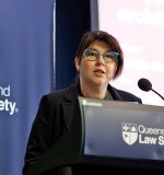 Crown Solicitor Cecilia Christensen addresses the Queensland Law Society's Government Lawyers Conference. Photo: Jon Wright / Event Photos